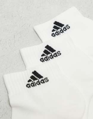 Asos Adidas Training 3 Pack Ankle Socks In White