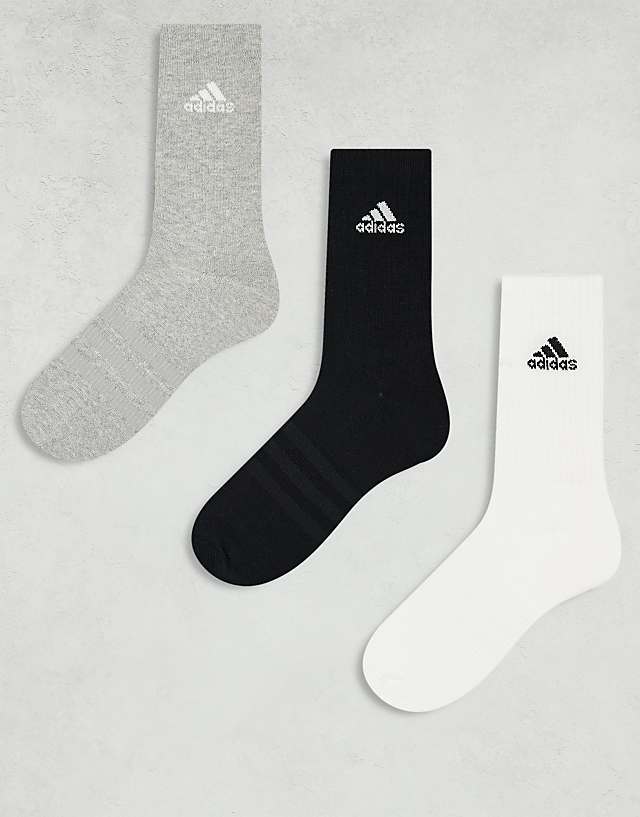 asos adidas Training 3 pack crew socks in multi