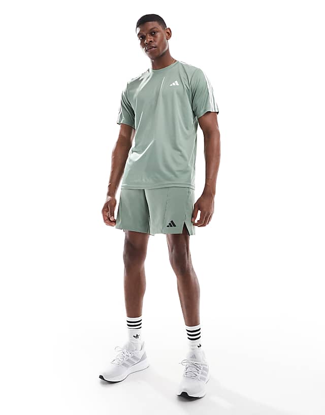 Asos Adidas Training D4T Short In Silver Green