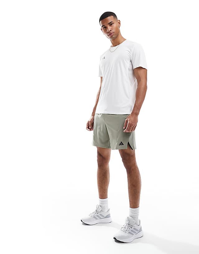 asos adidas Training D4T shorts in silver grey