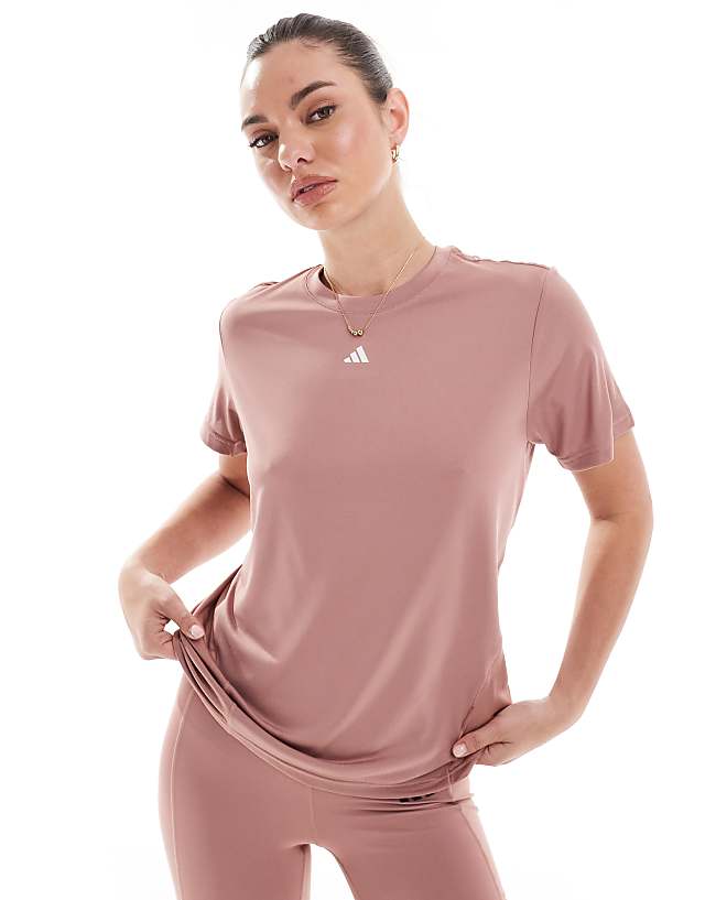 asos adidas Training D4T t-shirt in clay