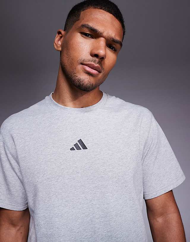 Asos Adidas Training D4T T-shirt In Grey Heather