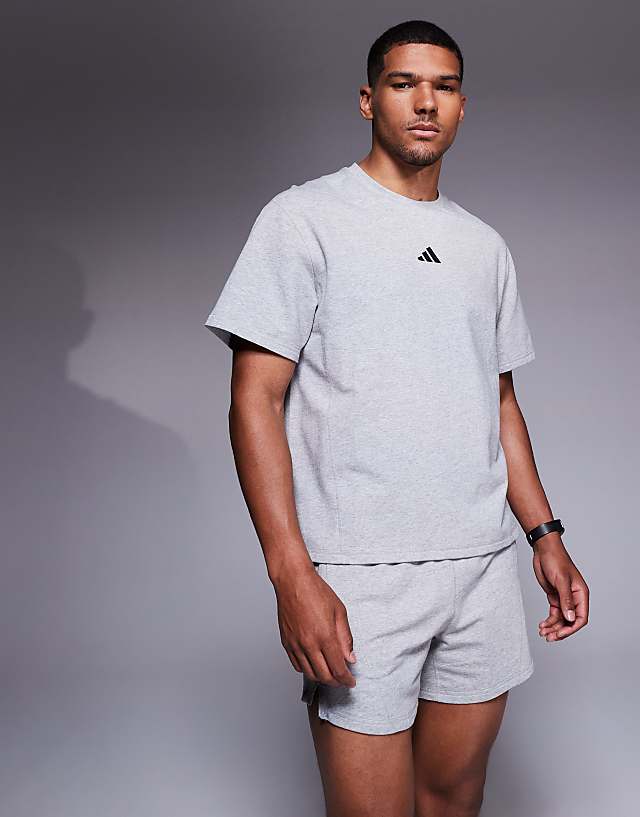 asos adidas Training D4T t-shirt in grey heather