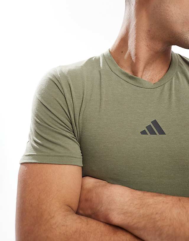 Asos Adidas Training D4T T-shirt In Olive Brown