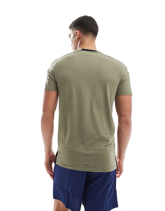 Asos Adidas Training D4T T-shirt In Olive Brown