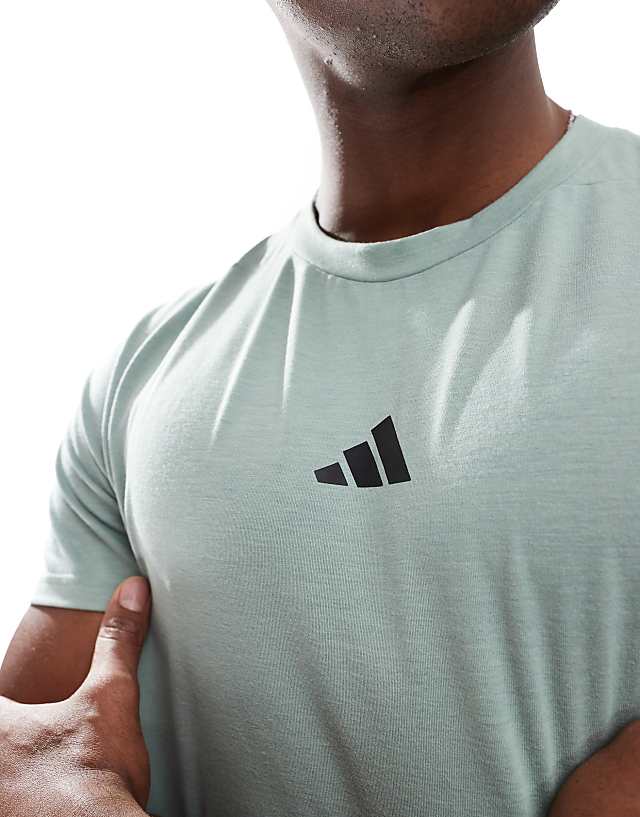Asos Adidas Training D4T T-shirt In Silver Green