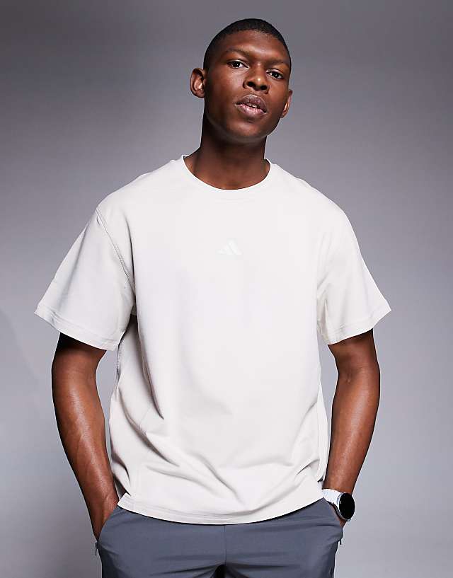 asos adidas Training D4T t-shirt in stone