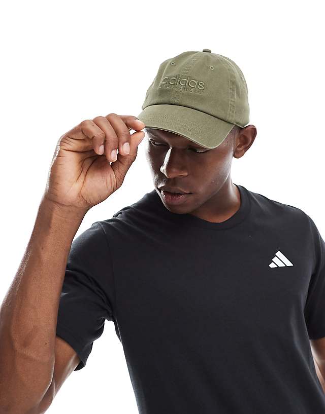 asos adidas Training dad cap in olive green