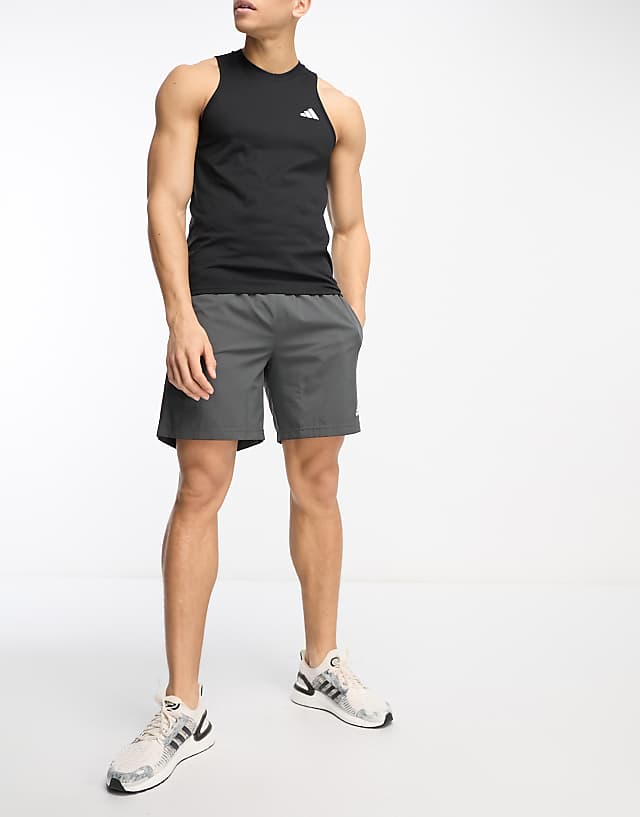 Asos Adidas Training Essential Logo Vest In Black