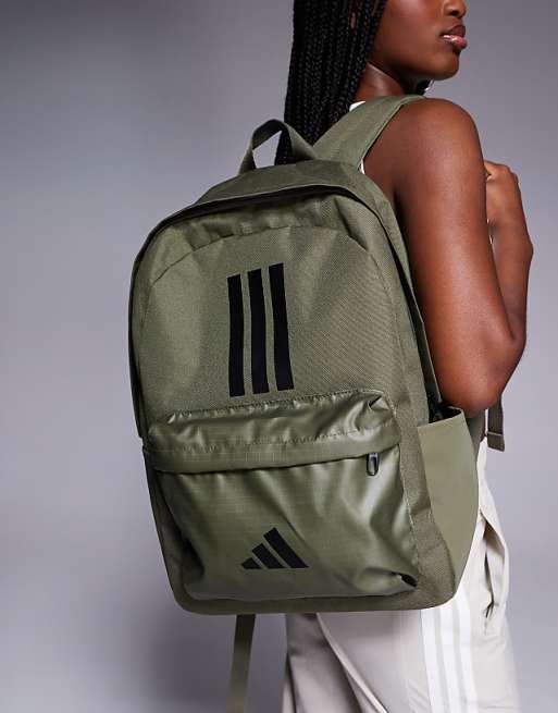 asos adidas Training essentials backpack in khaki