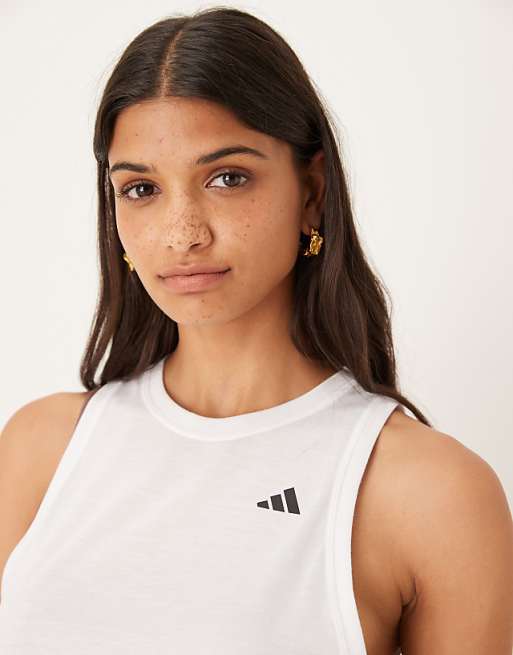 Asos Adidas Training Essentials Boxy Vest In White