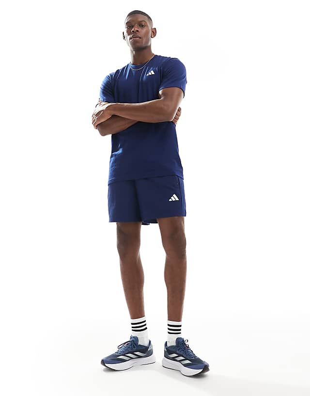 Asos Adidas Training Essentials T-shirt In Blue