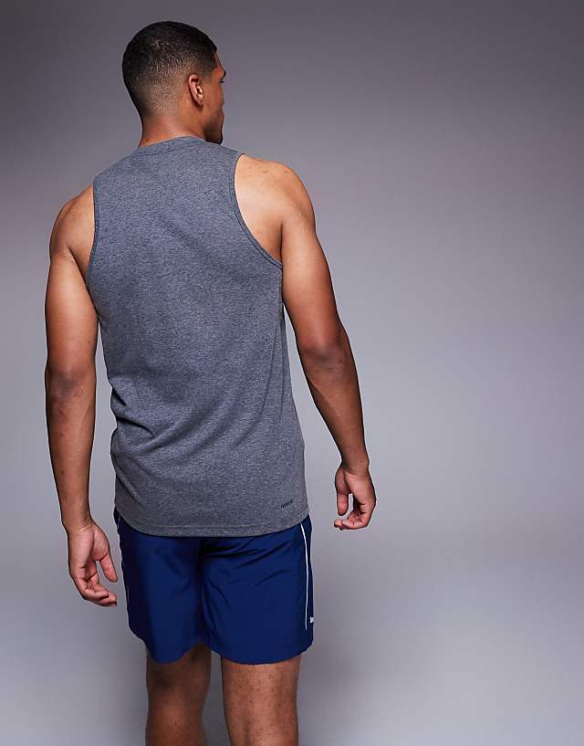 Asos Adidas Training Essentials Vest In Dark Grey