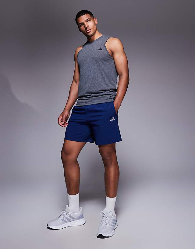 Asos Adidas Training Essentials Vest In Dark Grey