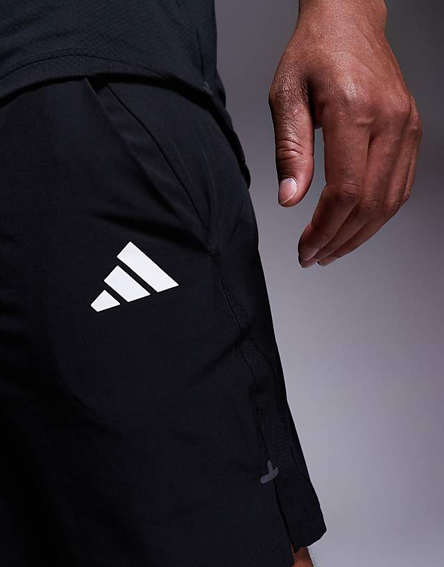 Asos Adidas Training Gym+ 3 Stripe Shorts In Black