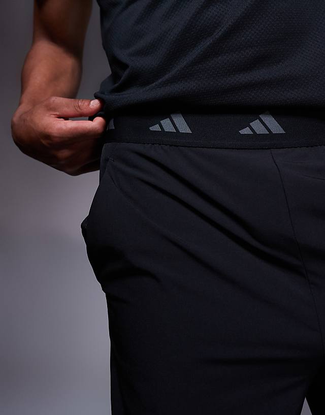 Asos Adidas Training Gym+ 3 Stripe Shorts In Black