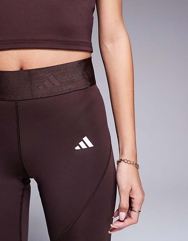 Asos Adidas Training Hyperglam Leggings In Brown