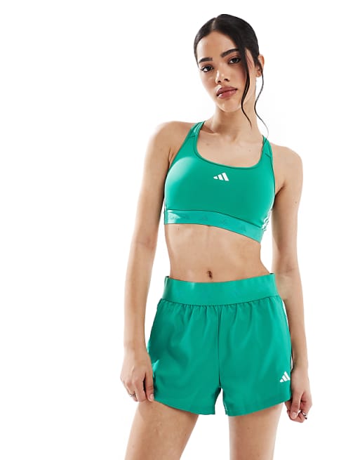 Asos Adidas Training Hyperglam Shorts In Green