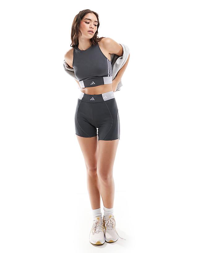 Asos Adidas Training Hyperglam Tank Top In Grey