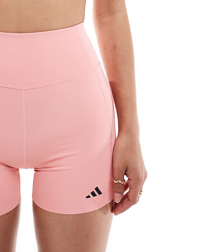 Asos Adidas Training Optime 4" Shorts In Pink