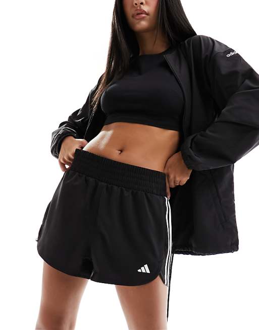 asos adidas Training Pacer shorts in black