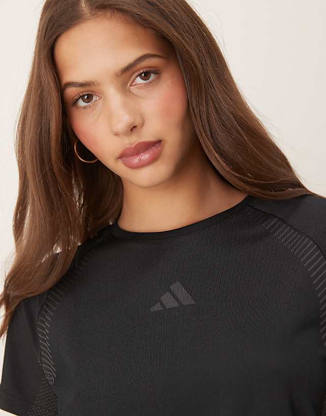 Asos Adidas Training Seamless T-shirt In Black