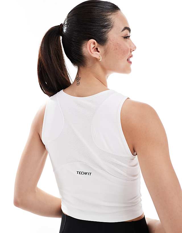 Asos Adidas Training Tech-Fit Tank Top In White