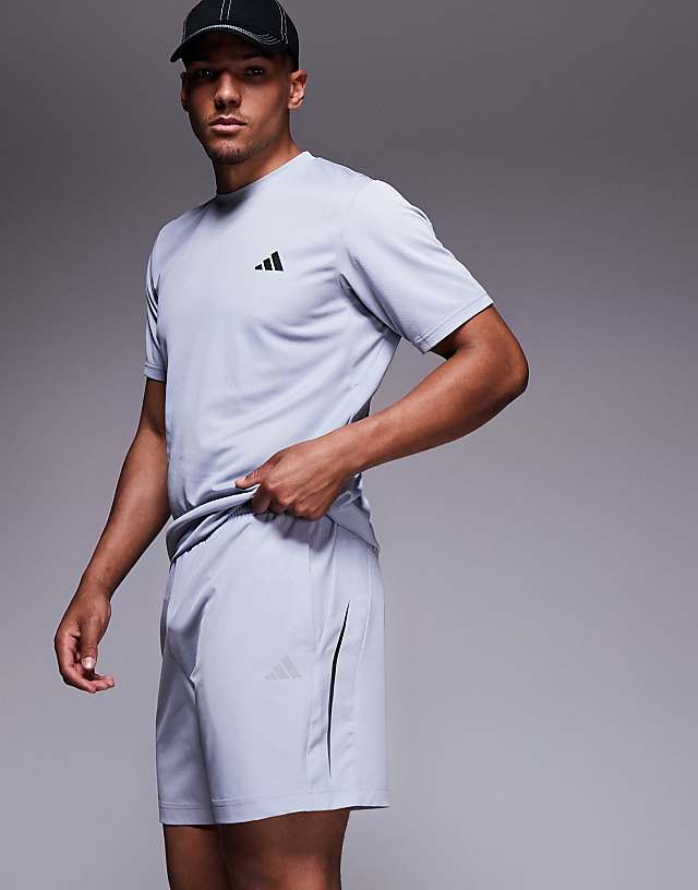 asos adidas Training Tech shorts in grey