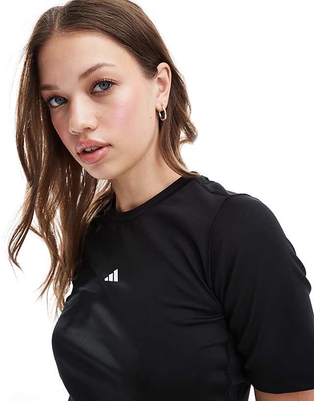 Asos Adidas Training Techfit T-shirt In Black