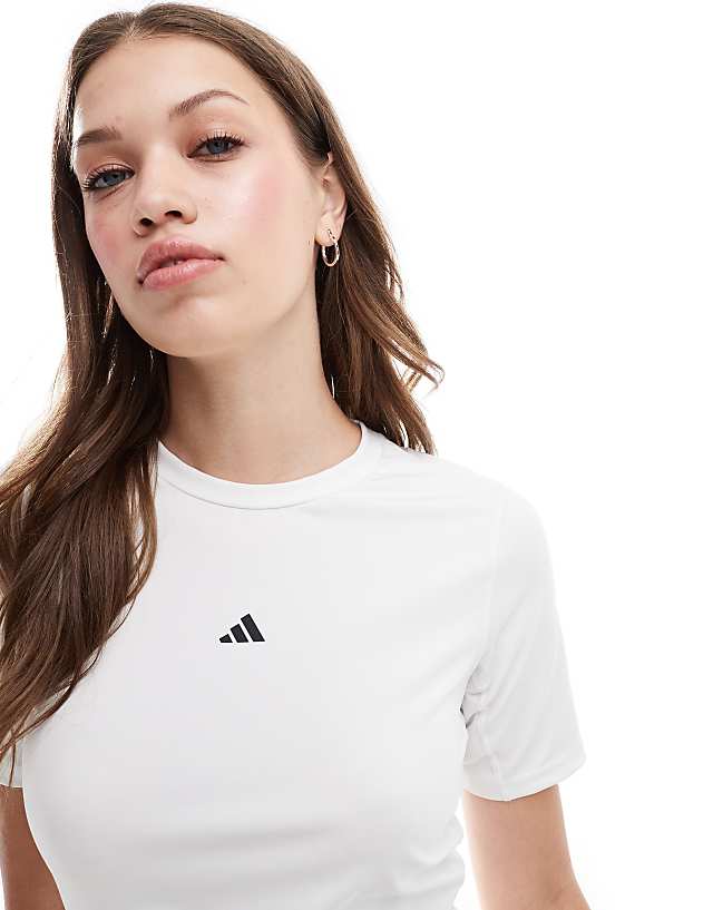 Asos Adidas Training Techfit T-shirt In White
