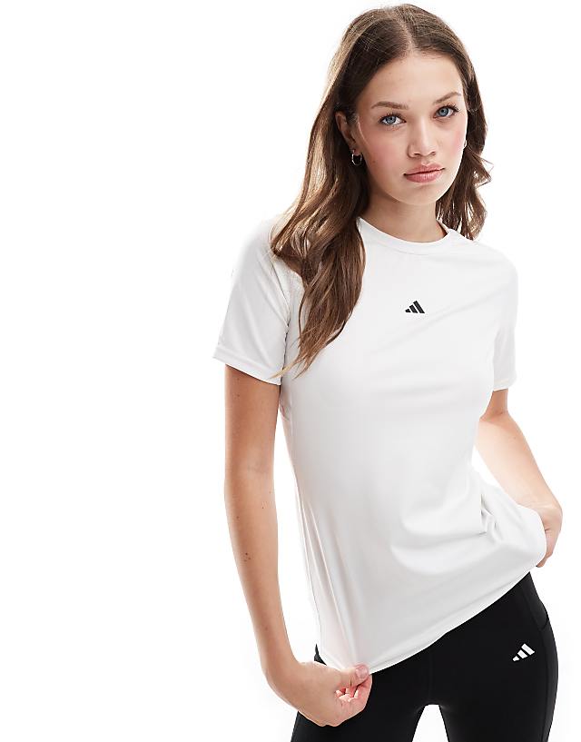 asos adidas Training techfit t-shirt in white