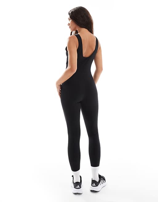 Asos Adidas Training Yoga Motion Bodysuit In Black