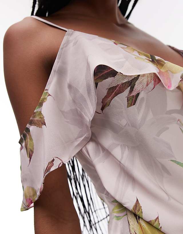Asos Allsaints Grace Dress In Adena Soft Pink