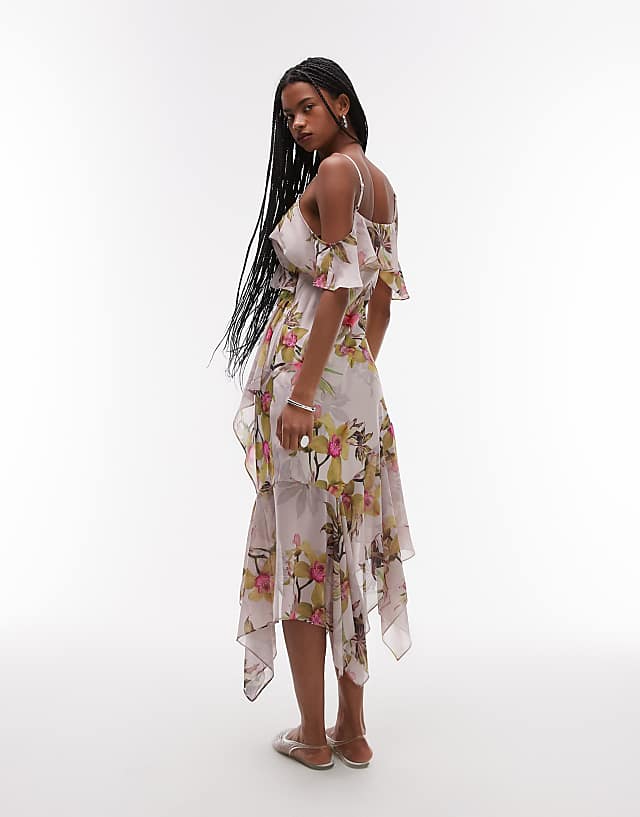 Asos Allsaints Grace Dress In Adena Soft Pink