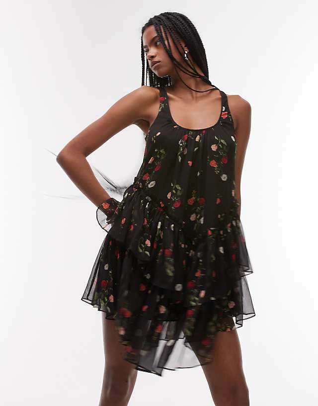 asos Allsaints rach dress in briar black