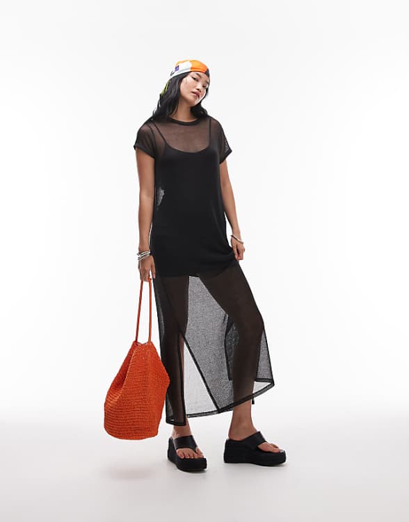 asos Allsaints thea sparkle dress in black