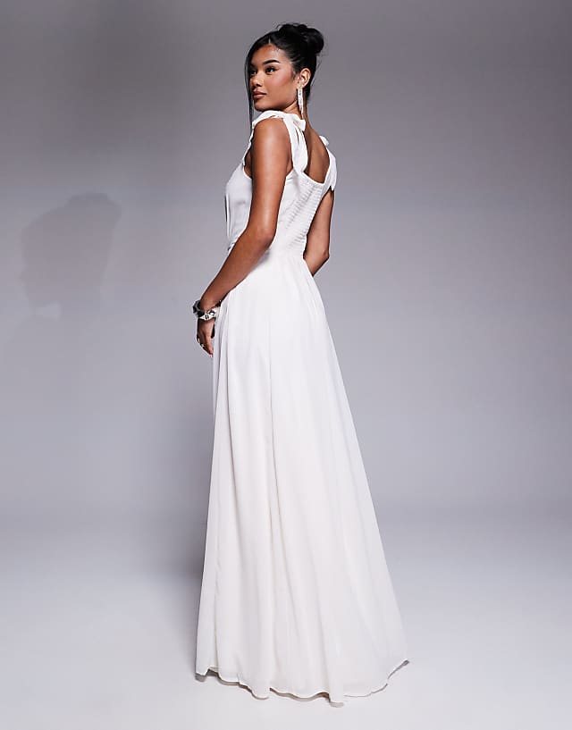 Asos Anaya Strappy Maxi Dress In Ivory