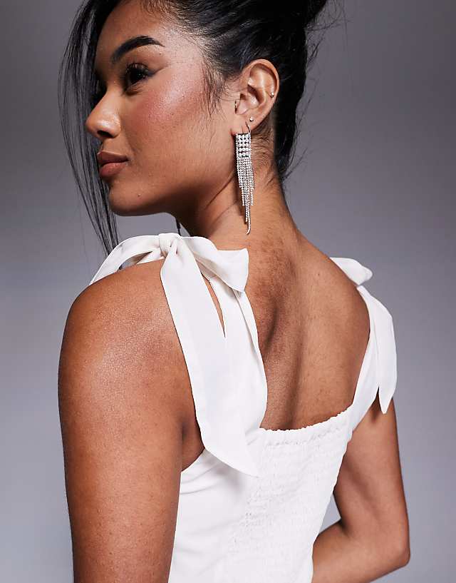 Asos Anaya Strappy Maxi Dress In Ivory