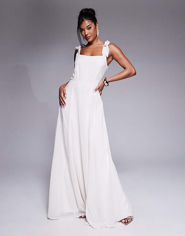 asos Anaya Strappy maxi dress in ivory