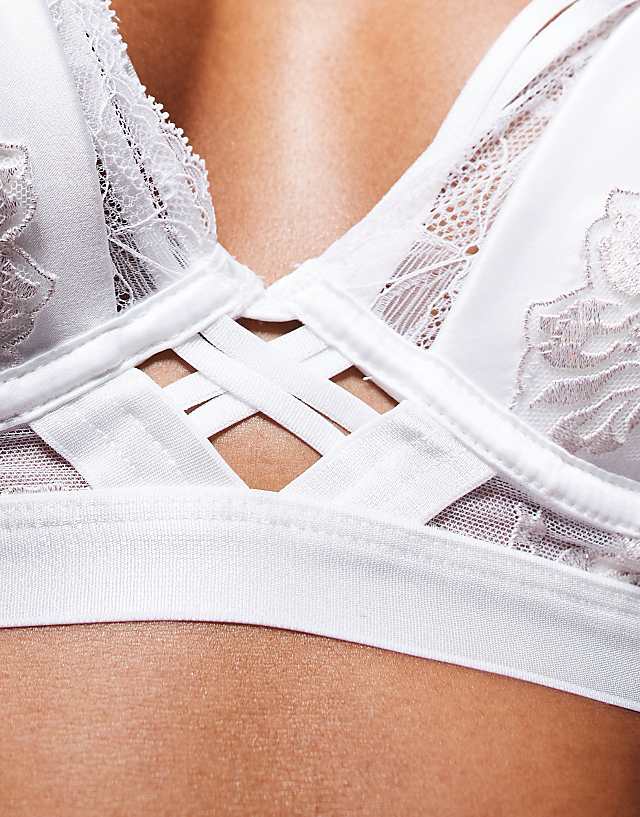 Asos Ann Summers Mirage Padded Plunge Bra In Ivory