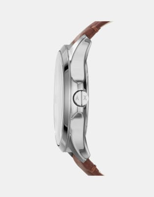 Asos Armani Exchange AX2133 Leather Watch In Brown