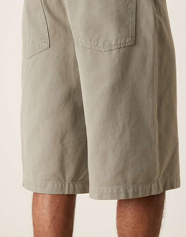 Asos ASOS DESGIN Denim Jort In Grey