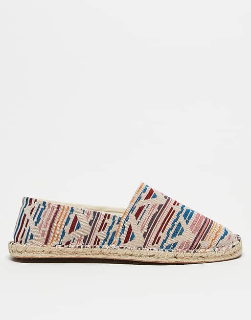 Asos ASOS DESIGN Aztec Canvas Espadrilles