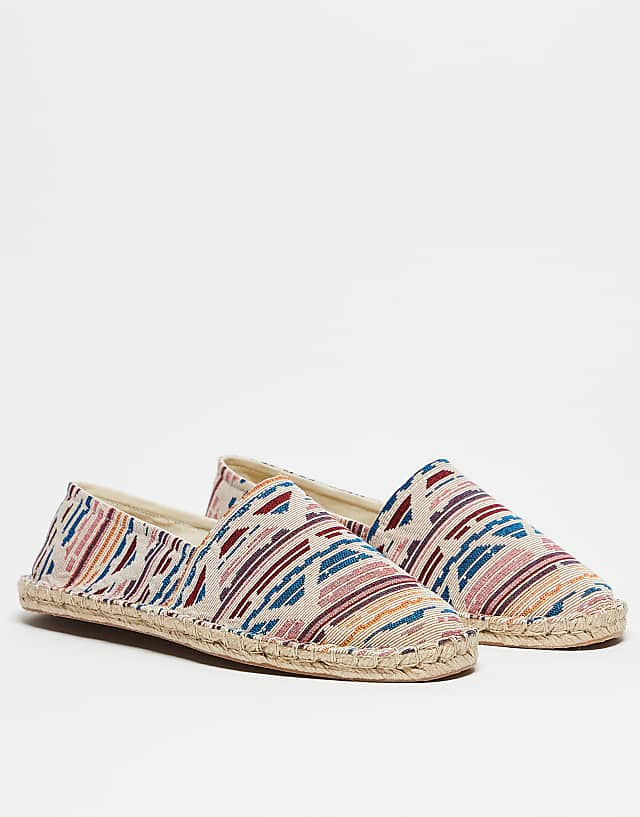 Asos ASOS DESIGN Aztec Canvas Espadrilles