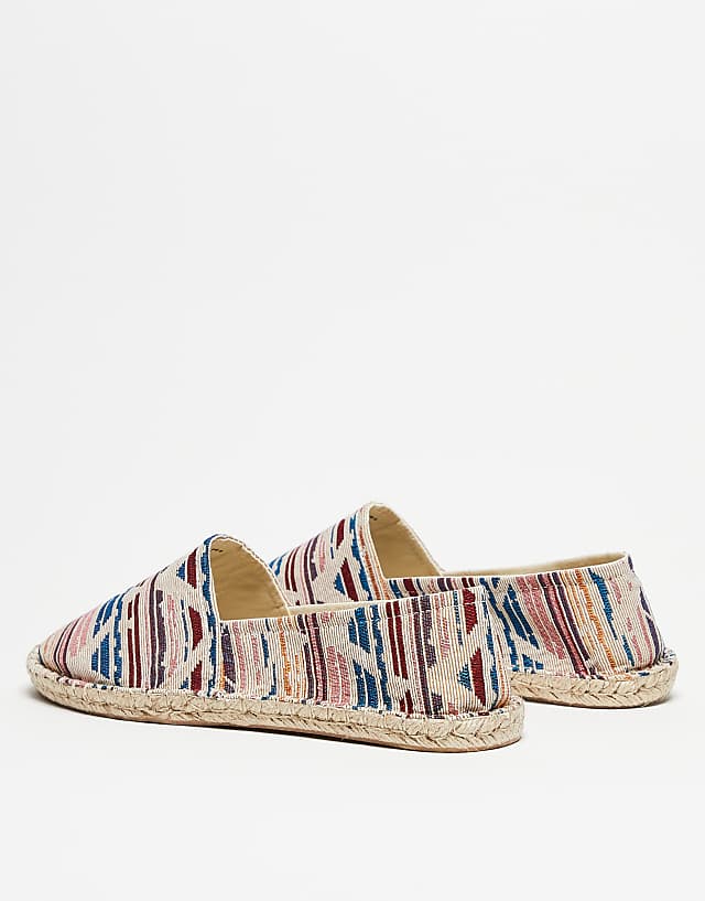 Asos ASOS DESIGN Aztec Canvas Espadrilles