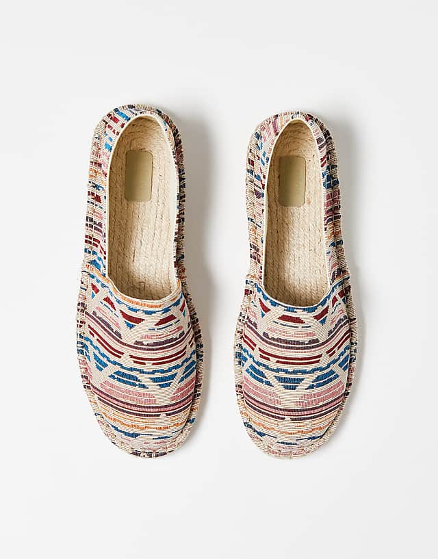 asos ASOS DESIGN aztec canvas espadrilles