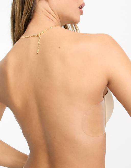 Asos ASOS DESIGN Backless Push Up In Beige