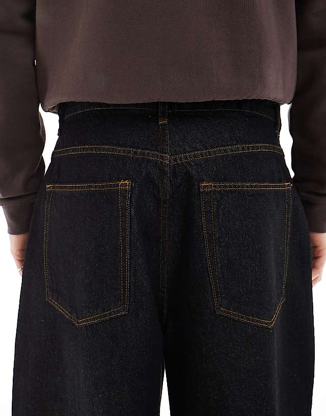 Asos ASOS DESIGN Baggy Balloon Jeans In Raw Black