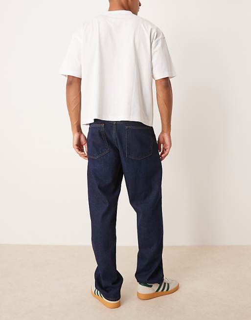 Asos ASOS DESIGN Baggy Jeans In Dark Wash Blue