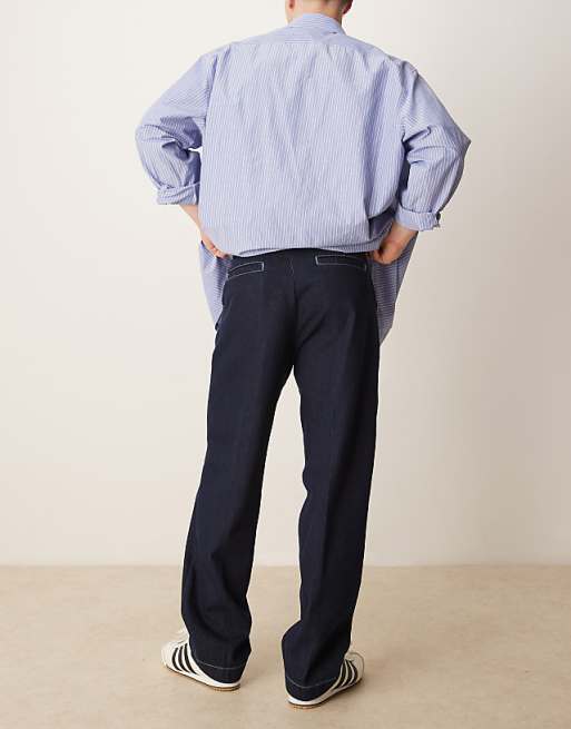 Asos ASOS DESIGN Baggy Workpant Jeans In Raw Wash